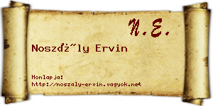 Noszály Ervin névjegykártya