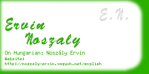 ervin noszaly business card